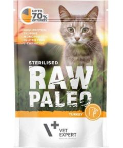 RAW PALEO Adult Cat Sterilised Turkey - wet cat food - 100 g