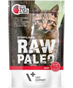 RAW PALEO Adult Cat Sterilised Beef - wet cat food - 100 g