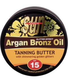 Sun / Argan Bronz Oil Glitter Effect Tanning Butter 200ml SPF15 U / Sun Body Lotion