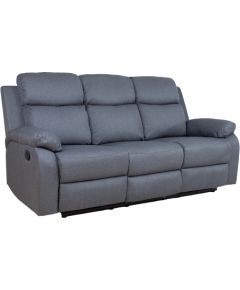 Recliner sofa REX 3-seater with manual mechanism, dark grey