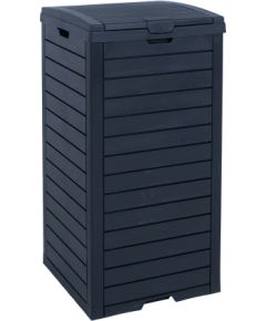 Trash bin GALA 41x41xH86cm/118L, black plastic