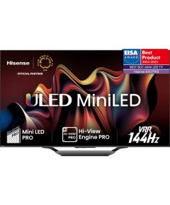 TV Hisense 65U7NQ U7NQ 65" 4K UHD Mini LED melns - Televizors