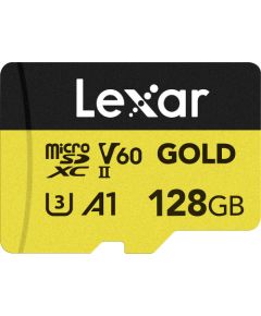 Lexar memory card microSDXC 128GB Gold UHS-II V60 A1