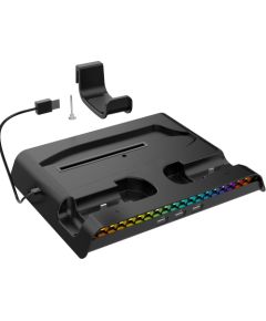 iPega P5S006 RGB Uzlādes Statīvs + Dzesēšana PS5 Spēļu Kontrollerim