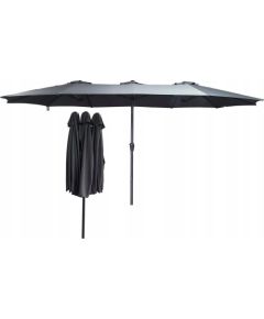 PARASOL OGRODOWY XXXL 2.7x4.6M SZARY SASKA GARDEN