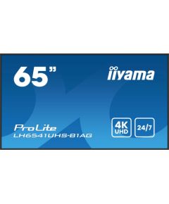 iiyama LH6541UHS-B1AG signage display 163,8 cm (64.5") LCD 500 cd/m 4K Ultra HD 24/7