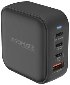 Promate GaNPort4-100PD GaNFast™ Зарядное устройство EU/US/UK/AUS