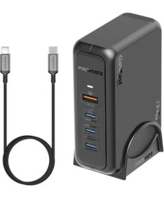 Promate GaNPort-140W GaNFast™ Зарядная станция 140W / USB-C PD 3.1 / QC3.0