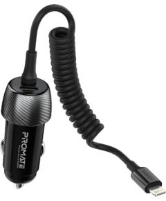 Promate PowerDrive-33PDI Auto lādētājs 33W / Lightning + USB-C