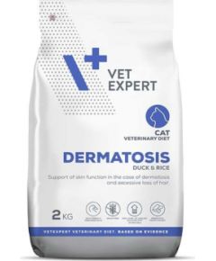 VET EXPERT Veterinary Diet Dermatosis Cat Duck & Rice – dry cat food – 2 kg