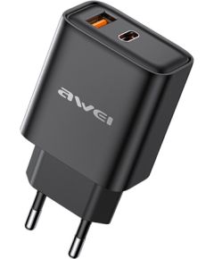 Charger Awei PD81-EU 22.5W USB-A/USB-C black