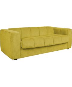 Sofa bed STELLA with spring mattress, yellow