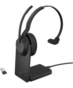 Jabra Evolve2 55, with charging station, headset (black, mono, Microsoft Teams, USB-A, Link380a)