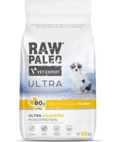 VET EXPERT RAW PALEO Ultra Medium&Large Puppy Turkey - dry food for puppies - 10 kg