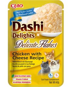 INABA CAT Dashi Delights Delicate Flakes Chicken with Cheese - cat treat - 40g