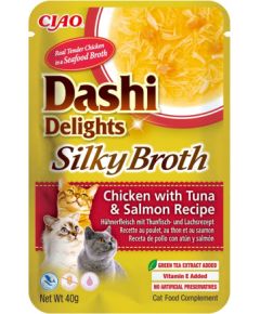 INABA CAT Dashi Delights Silky Broth Chicken with Tuna & Salmon - cat treat - 40g