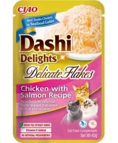 INABA CAT Dashi Delights Delicate Flakes Chicken with Salmon - cat treat - 40g