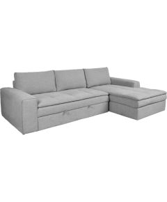 Corner sofa bed KAJA RC, light grey