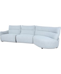 Corner sofa CANNES RC electric recliner, light grey