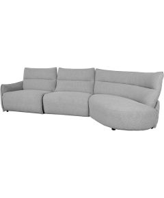 Corner sofa CANNES RC electric recliner, grey