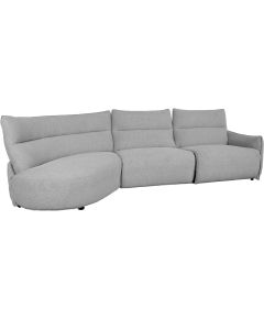 Corner sofa CANNES LC electric recliner, grey