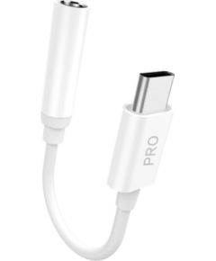 Dudao Pārveidotājs Adapteris no USB Type C uz austiņu ligzdu 3,5 mm (Female), balts (L16CPro white)