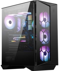 MSI MPG GUNGNIR 110R Mid Tower Gaming Computer Case Black, USB 3.2 Gen2 Type C, 4x 120mm ARGB Fan, Mystic Light Sync, 1 to 6 ARGB Control board, 2x Tempered Glass Panels, ATX, mATX, mini-ITX