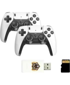 GameBox HY01 64bit Retro 20K Spēļu 4K USB stika konsola preikš Android ierīcēm x2 bezvadu kontrolieri Balta