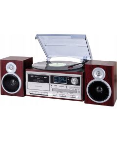 Mūzikas centrs Trevi TT1072 DAB retro /CD kasete/Vinila plašu atskaņotājs   BL wood