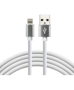 everActive cable USB Lightning 1m - White, silicone, quick charge, 2,4A - CBS-1IW