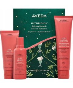 AVEDA_SET Nutriplenish Hydrating Essentials Deep Moisture Shampoo szampon nawilżający do włosów 100ml + Deep Moisture Conditioner odżywka nawilżająca do włosów 100ml +  odżywka do włosów bez spłukiwania 150ml