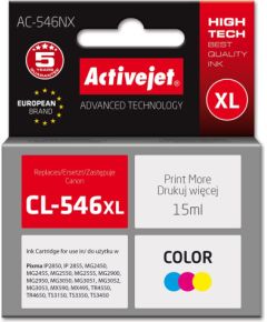 Activejet AC-546NX Printer Ink for Canon, Replacement Canon CL-546XL; Supreme; 15 ml; colour, cyan, magenta, yellow