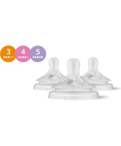 Philips Avent Natural SCY960/03 Response barošanas pudeļu silikona knupīšu komplekts 3gab