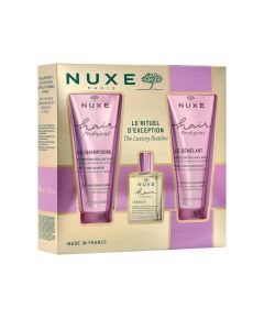 Set Nuxe: Prodigieux, Hair Shampoo, For Shine, 200 ml + Prodigieux, Hair Conditioner, For Shine, 200 ml + Prodigieux Le Masque, Hair Oil Treatment, For Nourishing, 30 ml For Women