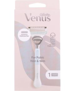 Gillette Venus / Satin Care For Pubic Hair & Skin 1pc W / Razor