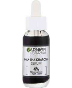 Garnier Pure Active / AHA + BHA Charcoal Serum 30ml U / Skin Serum