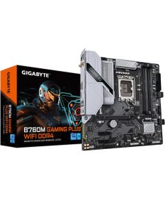 Mainboard GIGABYTE Intel B760 Express LGA1700 Micro-ATX Memory DDR4 Memory slots 4 2xPCI-Express 3.0 1x 1xPCI-Express 4.0 16x 2xM.2 1xHDMI 1xDisplayPort 2xUSB 2.0 1xUSB 3.2 1xUSB-C 1xPS/2 1xOptical S/PDIF 1xRJ45 3xAudio port B760MGPWIFIDDR41.0