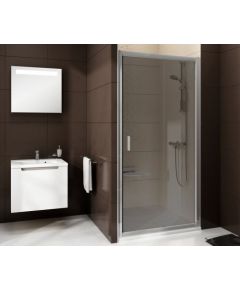 Ravak BLDP2-110 satin+glass Transparent bīdāmās dušas durvis