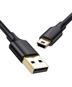 Ugreen Универсальный мини USB кабель для передачи данных 1м черный (10355)