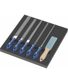 Wera 9783 foam insert PFERD file set 1, 6 pieces (black/grey, in foam insert for workshop trolley)