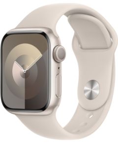 Apple Watch Series 9 41mm GPS + Cellular Aluminum - Starlight (Atjaunināts, stāvoklis Ļoti labi)