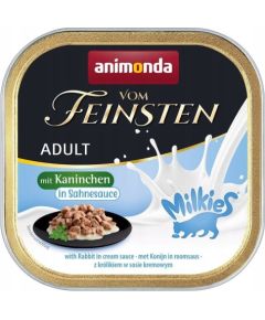 ANIMONDA Vom Feinsten Adult Milkies with Rabbit in Creamy Sauce - Wet Food for Cats - 100g