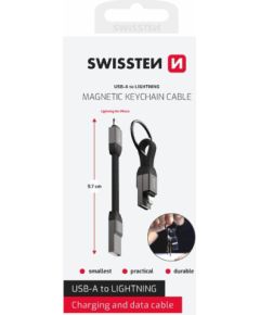 Swissten Magnetic Keychain USB-A - Lightning Кабель 9.7cm