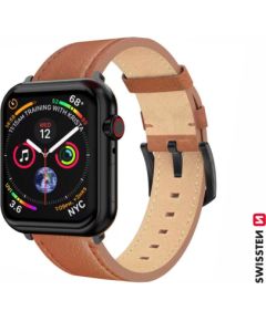 Swissten Ādas siksniņa priekš Apple Watch 42 / 44 / 45 / 49mm