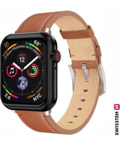 Swissten Leather Band Ādas Siksniņa priekš Apple Watch 42 / 44 / 45 / 49 mm