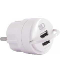 Electraline 55076 Зарядное Устройство Адаптер 2xUSB, 2,1A