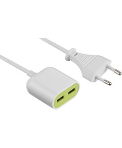 Electraline 500344 Зарядное устройство 2xUSB / 2.4A / 1.5m