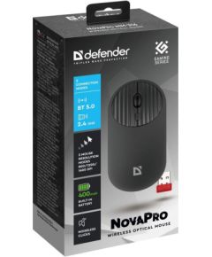 MOUSE DEFENDER DEFENDER NOVAPRO MM-316 RF+BT OPTIC 1600dpi BLACK