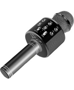 RoGer Bluetooth Karaoke Mikrofons Ar iebūvētu Skaļruni / 2x 5W / Aux / USB / MicroSD / Melns