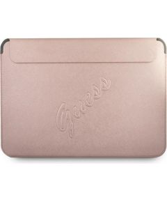 Original GUESS Laptop Sleeve Saffiano Script GUCS13PUSASPI 13 inches pink